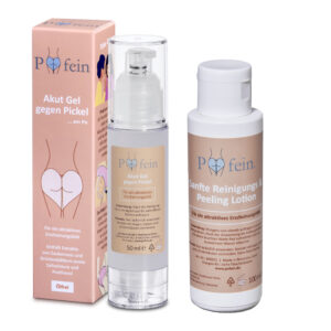 Erste Hilfe-Set - Sanfte Reinigung & Peeling Lotion (100ml), Pofein Akut Gel (50ml)